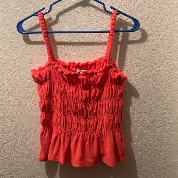 Bar III coral terry cloth tank top - Picture 3 of 8